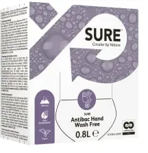 SURE Antibac Hand Wash Free Waschlotion 100900220 , 1 Karton = 6 x 0,8 Liter - Kartuschen