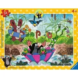 RAVENSBURGER 05152 Rahmenpuzzle Der kleine Maulwurf Badespaß mit Freunden