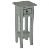 Garden Pleasure PADEA Beistelltisch Massivholz grau 25,0 x 25,0 x 67,0 cm