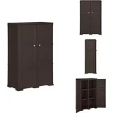 Vidaxl - Kunststoffschrank 79x43x125 cm Holzdesign Braun - Aufbewahrungsbox - Garderobenständer - Schuhregal - Wohnzimmermöbel - Küchenorganisation
