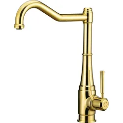 Küchenarmatur DEANTE "Tamizo", gold, Messing, Armaturen, mit rechteckigem Auslauf im Retro Style, Ausführung Gold