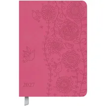 Korsch Verlag Timer Soft Touch pink 2027: Terminplaner in Lederoptik. Terminkalender mit Wochenübersicht und Lesezeichenband. Taschenkalender im Format: 11 x 16 cm