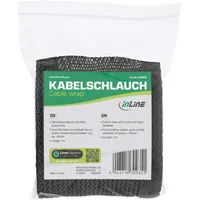 InLine Kabelschlauch, Gewebeschlauch mit Klettverschluss, 1m x 40mm schwarz