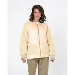 Steppjacke FRESHLIONS "Julia", Herren, Gr. M, braun, 100% Polyester, unifarben, Langarm, Jacken, mit aufgesetzten Taschen