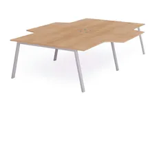Rocada Mehrfacharbeitstisch Blanca L-Form 360 x 163 x 240 cm
