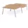 Rocada Mehrfacharbeitstisch Blanca L-Form 360 x 163 x 240 cm