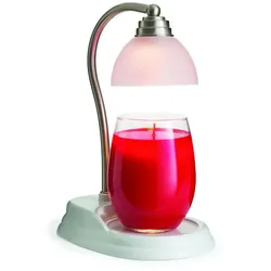 AURORA Lampe Kerzenwärmer (weiß/silber)