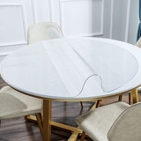 CWYP-039 Rund Transparente Tischdecke,Haushalt Transparent PVC Tischdecke Tischmatte Schreibtisch Tischfolie Schutzfolie Tischschutz Matte,Wasserdicht/Ölbeständig,Waschbare Tischdecke (90cm(35in))