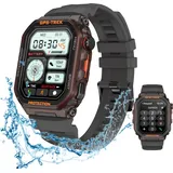 Smartwatch, Fitness Tracker Uhr, Damen Herren Smartwatch (1.75 IPS Zoll) Fitness-Uhr mit integrierter GPS-Positionierungsfunktion und Telefonfunktion