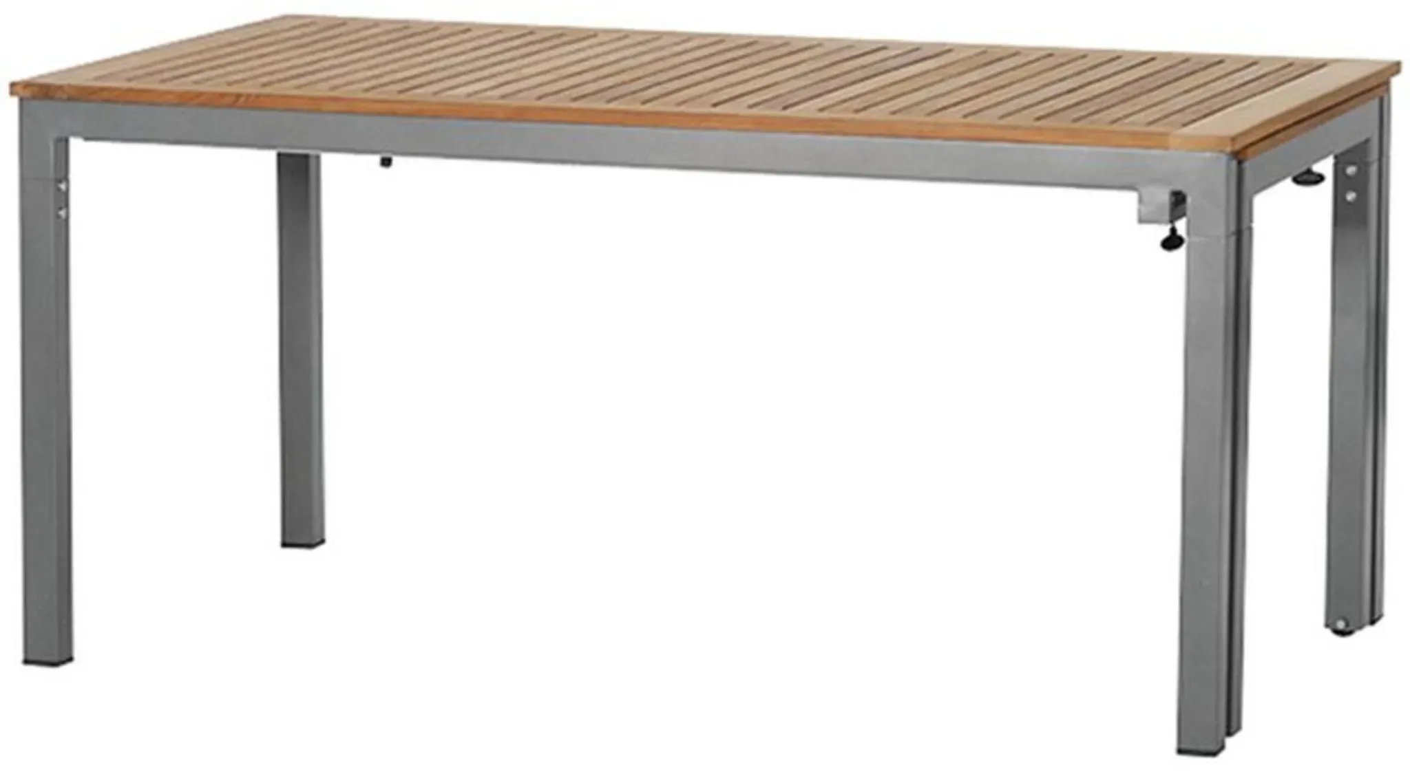 SIENA GARDEN Geneva Esstisch, Alu / FSC Teak, 160/260 x 90 cm, 10 Personen