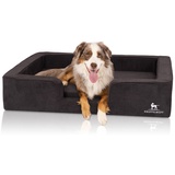 Knuffelwuff Tierbett Hundebett Bellamy, Orthopädisch schwarz 80 cm x 100 cm