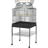 PawHut Vogelkäfig Wellensittichkäfig 63 x 53 x 144 cm Schwarz