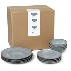 Broste Copenhagen - Nordic Sea Geschirr Dinner-Set, 4 Personen (12-tlg.)