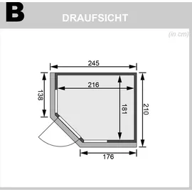 Karibu Amelia 3 inkl. Dachkranz