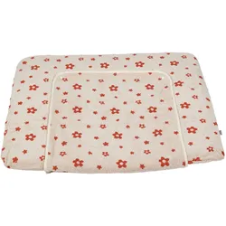 Wickelauflagenbezug STERNTALER "Bauernhof", beige (ecru), B:90cm L:80cm, Baumwolle, Polyester, Wickelauflagenbezüge