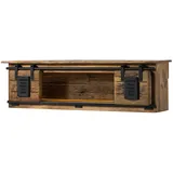 MASSIVMOEBEL24.DE Wandregal 130 x 25 x 35 cm Beige