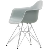 Vitra - Eames Plastic Armchair DAR RE, verchromt / hellgrau (Filzgleiter basic dark)