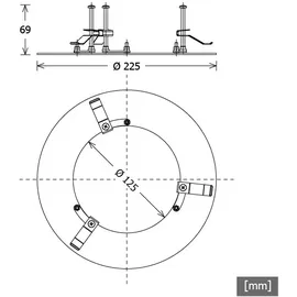LTS Licht & Leuchten LTS Deckenausgleichsring ZDAR 125.145-205 ws