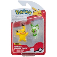 Jazwares Pokémon PKW3358 - Battle Figure Pack - Pikachu & Felori, offizielle detaillierte Figuren, je 5 cm