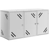 Uniprodo Mülltonnenbox - 3 x 240 l - Luftschlitze
