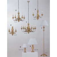 Ideal Lux Stehleuchte DORA PT1, 1-flammig, E27 Gold antik