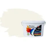 RyFo Colors Silikonharz Fassadenfarbe Lotuseffekt Trend Weißtöne Zartcreme 10l - bunte Fassadenfarbe, weitere Weiß Farbtöne und Größen erhältlich, Deckkraft Klasse 1