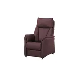 Hukla Relaxsessel Pascal Leder 77 x 115 x 90 cm Rot elektrisch, drehbar