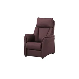 Hukla Relaxsessel Pascal Leder 77 x 115 x 90 cm Rot elektrisch, drehbar