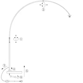 Steinhauer Bogenleuchte 180 cm Weiß