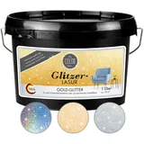 My COLOR Room Glitzer-Lasur (1000 ml, Gold) Transparente Wandfarbe für Wandgestaltung Mit Glitzer-Effekt für Innenbereich, Dekorationslasur Made in Germany