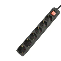 Unitec Steckdosenleiste 6-fach 1,4 m Schwarz 2 St.