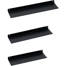 berlinlodge Wandregal 3er Set 40 x 2,5 x 10 cm Schwarz