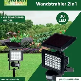 Westfalia Dekoleuchte Edelstahl/Kunststoff/Metall 15x12x37 cm inkl. Bewegungsmelder schwarz