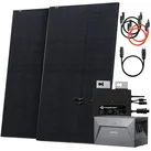 Solarway Balkonkraftwerk mit Speicher All in One 1000 Wp / 800 Watt komplett Steckdose, Monokritallin, (1,6 kWh Anker Solix 1), 800 Watt Wechselrichter 500W Solarmodule & Envertech & Anker schwarz