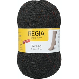 Regia 4-Fädig Uni Tweed, 100G anthrazit Handstrickgarne