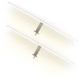 kalb Material für Möbel LED Aufbauleuchte, 600mm, silber-grau, warmweiss, 2er SET