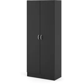 VCM ebuy24 Kleiderschrank 2 Türen mattschwarz.