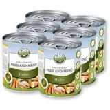 Bellfor Freiland-Menü Hundefutter Nass mit Huhn 6 x 800 g