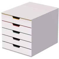 DURABLE Schubladenbox VARICOLOR MIX 5 weiß, DURABLE 28x29.2x35.6 cm