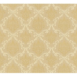 Architects Paper Textiltapete Tessuto Tapete mit Ornamenten barock 10,05 m x 0,53 m beige orange Made in Germany 956293 95629-3