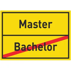 Master Bachelor Aufkleber Ortsaufkleber A8 (52x74mm)