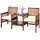 komfotteu Gartenbank 2-Sitzer mit Tisch 160 x 60 x 90 cm Braun