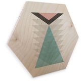 wall-art Holzbild »Geometrische Deko pink Dreieck«, (1 St.), weiß