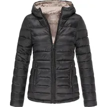 Marikoo Damen modische Steppjacke Übergangsjacke mit großer Kapuze Lucy