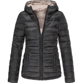 Marikoo Damen modische Steppjacke Übergangsjacke mit großer Kapuze Lucy