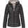 Marikoo Damen modische Steppjacke Übergangsjacke mit großer Kapuze Lucy