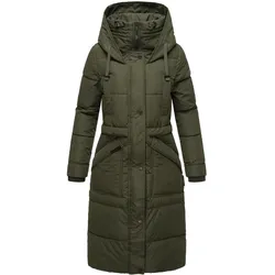 MARIKOO Damen Winter Steppmantel Stepp Jacke Mantel Parka warm mit Stehkragen & Kapuze Ayumii