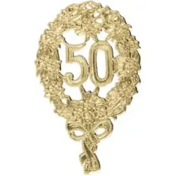 Jubiläumszahl 50 gold DEKORATIV 1225-50 8x12cm