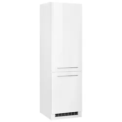 Kühlumbauschrank KOCHSTATION "KS-Eton", weiß (weiß hochglanz), B:60cm H:200cm T:60cm, Schränke, für großen Kühlschrank, Nischenmaß 178 cm