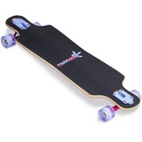 muuwmi Longboard Compact ABEC 7 Space, mit Leuchtrollen